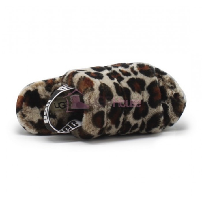 Ugg fluff best sale yeah slide leopard